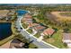 Aerial view of upscale homes and a lake at 224 Ariano Ave, Nokomis, FL 34275