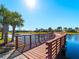 Charming wooden bridge over a tranquil pond at 224 Ariano Ave, Nokomis, FL 34275