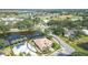 Bird's-eye view of the house and its surroundings at 256 Royal Oak Way, Venice, FL 34292