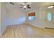 Spacious living room with light flooring and ceiling fan at 3187 Galiot Rd, Venice, FL 34293
