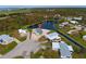 Bird's-eye view of waterfront mobile home at 3300 Blue Jay Ln, Englewood, FL 34224