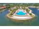 Aerial view of community pool and clubhouse at 400 Maraviya Blvd, Nokomis, FL 34275