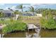 Aerial of home, dock and canal view at 4310 Albacore Cir, Port Charlotte, FL 33948