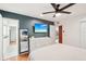 Main bedroom with a large TV and dresser at 4310 Albacore Cir, Port Charlotte, FL 33948