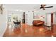 Modern dining room with a dark wood table and stylish chairs at 4310 Albacore Cir, Port Charlotte, FL 33948