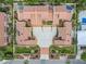 Direct overhead view of the property, highlighting the central courtyard at 440 Palmetto Ct # 3, Venice, FL 34285