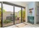 Private courtyard with a tranquil water feature at 440 Palmetto Ct # 3, Venice, FL 34285