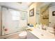 Clean bathroom with a shower/tub combo and a vanity at 5800 Sabal Trace Dr # 701, North Port, FL 34287