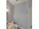 Simple bathroom with toilet and single vanity at 640 Back Nine Dr, Venice, FL 34285