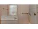 Bathroom with soaking tub and walk-in shower at 651 Lakescene Dr, Venice, FL 34293