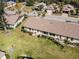 Aerial view showing home's layout and backyard at 664 Linden Dr, Englewood, FL 34223