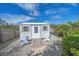 Yard with storage shed and seating area at 712 Cadiz, Venice, FL 34285