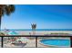 Stunning ocean view with private pool with views of the ocean and white sandy beach for resort living at 840 The Esplanade N # 104, Venice, FL 34285