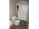 Bathroom with a toilet, shower/tub, and vanity at 8426 Sweden Blvd, Punta Gorda, FL 33982