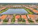 Bird's-eye view of a single-story house in a residential community at 9895 Wingood Dr, Venice, FL 34292