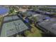 Aerial view of tennis and pickleball courts at 13836 Karina St, Venice, FL 34293