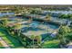 Aerial view of community tennis courts at 13836 Karina St, Venice, FL 34293