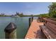Steps from the back door to a private dock at 157 Tampa E Ave # 407, Venice, FL 34285