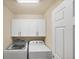 Laundry room with white cabinets and washer/dryer hookups at 19155 Mangieri St, Venice, FL 34293