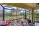 Relaxing screened patio with outdoor seating and grill at 19155 Mangieri St, Venice, FL 34293