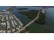 Aerial view of waterfront community and bridge at 1932 W Isles Rd, Port Charlotte, FL 33953
