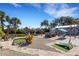 Expansive backyard with games, patio furniture, and a shed at 1985 Fairview Dr, Englewood, FL 34223