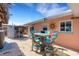 Enjoy this colorful patio set next to the house at 1985 Fairview Dr, Englewood, FL 34223