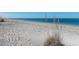 Seashells and footprints on a tranquil beach at 199 Palm Air Dr, Osprey, FL 34229