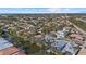 Aerial view of neighborhood with waterfront access at 205 Tortuga Dr, Nokomis, FL 34275