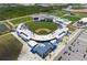 Aerial view of a modern baseball stadium at 23402 Copperleaf Dr, Venice, FL 34293
