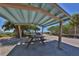 Covered picnic table overlooking the beach at 335 Englewood Isles Pkwy # 55, Englewood, FL 34223