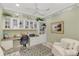 Home office with built-in cabinetry and a peaceful atmosphere at 4259 Whispering Oaks Dr, North Port, FL 34287