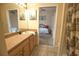 Bathroom with single sink and shower/tub combo at 4940 Thames Ln, Sarasota, FL 34238