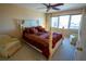 Main bedroom with king size bed and ocean view at 500 The Esplanade N # 306, Venice, FL 34285