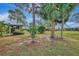 Landscaped backyard with tropical foliage at 519 Rubens Dr # 519, Nokomis, FL 34275