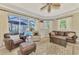 Relaxing Gathering room, leather furniture, and access to pool at 5561 White Ibis Dr, North Port, FL 34287
