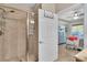 Clean bathroom with a large walk-in shower at 702 Granada Ave # 7, Venice, FL 34285