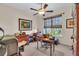 Home office with built-in cabinetry and window seat at 702 Granada Ave # 7, Venice, FL 34285