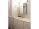 Bathroom with vanity, mirror, and storage at 808 S Green Cir, Venice, FL 34285