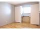 Bedroom with built-in desk and double door closet at 808 S Green Cir, Venice, FL 34285