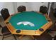 Octagonal game table with cards, ideal for card games at 808 S Green Cir, Venice, FL 34285
