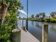 Scenic canal view from the private dock at 809 Garland Ave, Nokomis, FL 34275