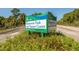 Shamrock Park and Nature Center entrance sign, welcoming visitors to the park at 842 Linden Rd, Venice, FL 34293