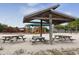 Community playground with shaded picnic tables at 842 Linden Rd, Venice, FL 34293