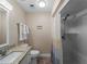 Bathroom with granite countertop and shower/tub combo at 854 Senda Plata # 22, Venice, FL 34293