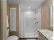 Updated bathroom with granite vanity and walk-in shower at 854 Senda Plata # 22, Venice, FL 34293