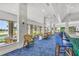 Community bar with blue barstools and green tile at 11204 Mcdermott Ct # 11204, Englewood, FL 34223