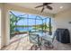 Relaxing screened patio overlooking a lake at 11204 Mcdermott Ct # 11204, Englewood, FL 34223