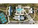 Community overview featuring pool, tennis courts, and clubhouse at 11571 Gleaming Ter, Venice, FL 34293