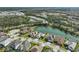 Aerial view of a lakefront community at 12353 Auburndale Ct, Venice, FL 34293
